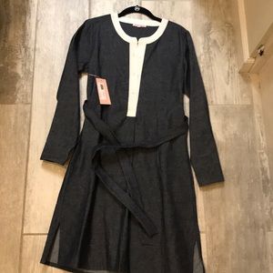 Kayce Hughes navy denim dress sz 2 NWT